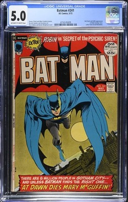 Batman #241 (May 1972), Neal Adams Cover, CGC 5.0, Freshly Graded