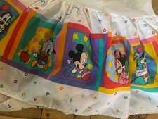 Vintage Baby Minnie Baby Mickey Dundee Bedding Crib Skirt 1990s Nursery