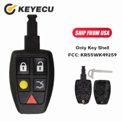 for Volvo C30 S40 V50 C70 2004-2013 Smart Remote Key Shell Case Fob KR55WK49259