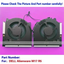 New For Dell Alienware M17 R5 CPU GPU COOLING FAN R L 2022 DC12V