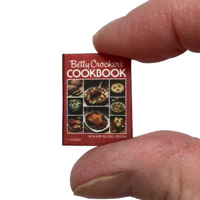 BETTY CROCKER COOKBOOK 1:12 Scale Miniature Readable Illustrated Book Kitchen