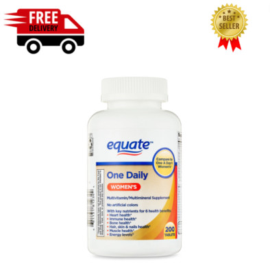 Equate One Daily Women'S Tablets Multivitamin/Multimineral Supplement, 200 Count