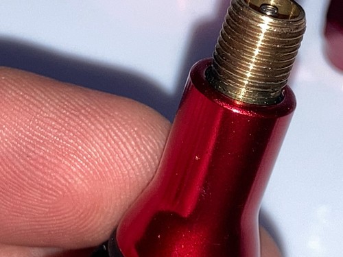 4-PC VALVE STEM DRESS UP 413 KIT-Anodized Aluminum Alloy, Caps w Sleeves-Red - Picture 16 of 22