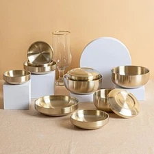 12PCS Korean style Oriental Titanium Luxury Tableware Set for 2 people