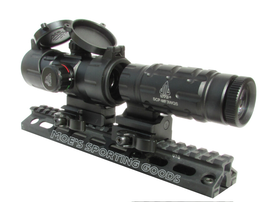 UTG Red T-Dot Scope with 3x Flip to Side Magnifier Combo - Leapers