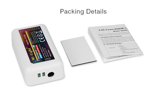 2.4G 4 Zone WIFI RF Remote Controller DC 12-24V for 5050 RGBW LED Strip Light - Picture 8 of 9