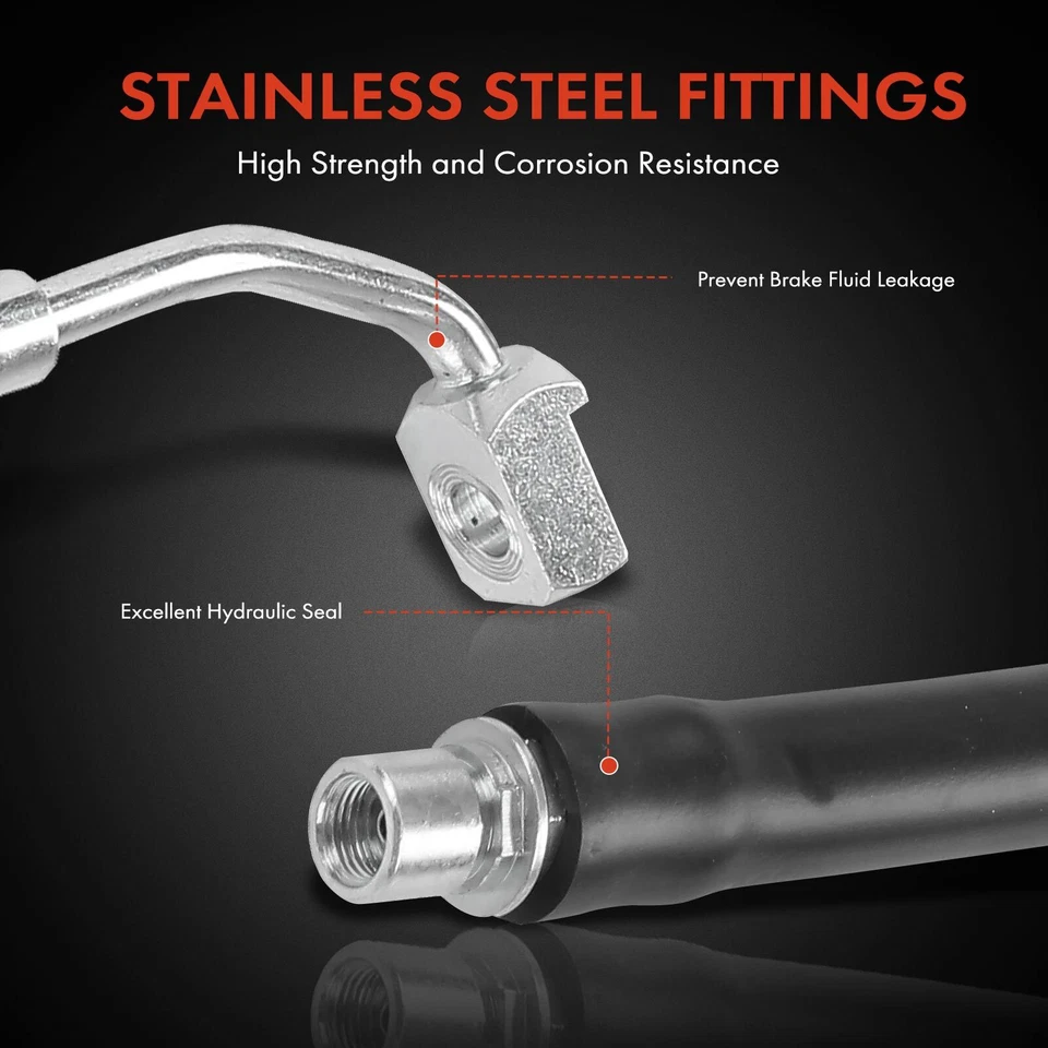 2x Linha de mangueira hidráulica de freio dianteiro esquerdo e direito para Cadillac STS 2005-2011 - Imagem 4 de 4