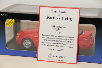 2006 Autoart Ford Mustang GT オートアート AUTOART 2006 Ford Mustang GT Convertible Yellow 1:18 LONG