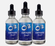 3 Oxygen Liquid Drops Health Naturally Dropper Cell Purified Stabilized Energy