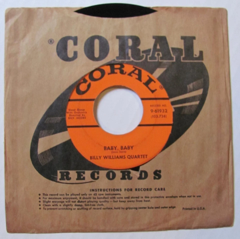 (45) (Hear) Квартет Билли Уильямса ‎– Baby, Baby / Don’t Let Go — R&R (1958) - Изображение 2 из 4