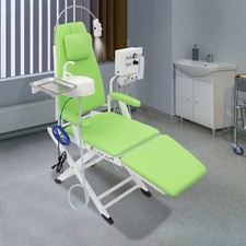 Dental Portable Mobile Folding Chair w/ LED Light & Tray Air Turbine Unit 4 Hole