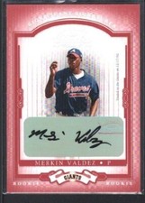 MERKIN VALDEZ 2004 DONRUSS CLASSICS #177 RED SIGNIFICANT AUTOGRAPH #/250 SP $15