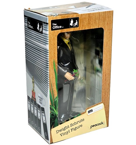 DWIGHT SCHRUTE THE OFFICE Action Figure 6" DUNDER MIFFLIN PEACOCK NEW IN BOX!! - Imagen 2 de 6