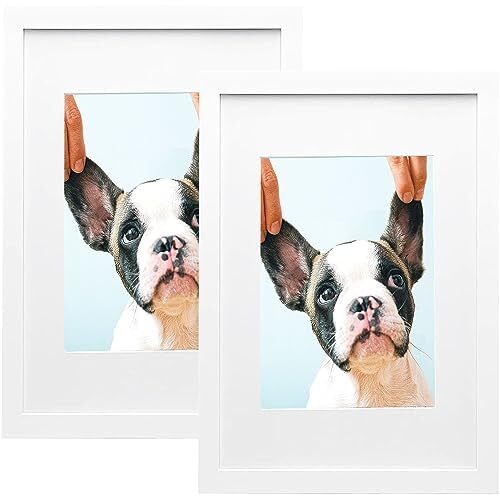 Picture Frames 8x10 Picture Frame Set Of 2 Made Of High Engineered Wood For 5x7-image