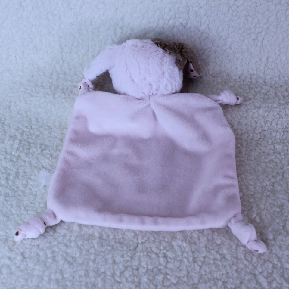 MANTA DE SEGURIDAD LOVEY PUPPY perro Bearington rosa felpa 6,5" x 6,5" Wee Wiggles Foto 2 de 4