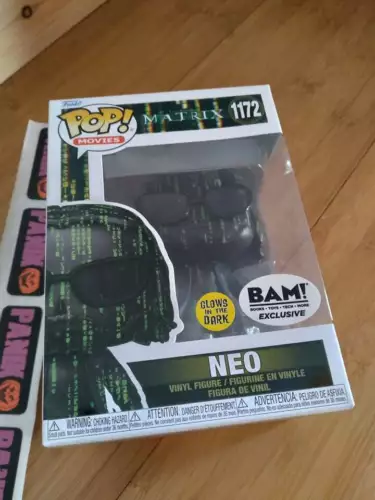 Funko Pop Movies The Matrix Glow in the Dark Neo #1172 - BAM! Exclusive