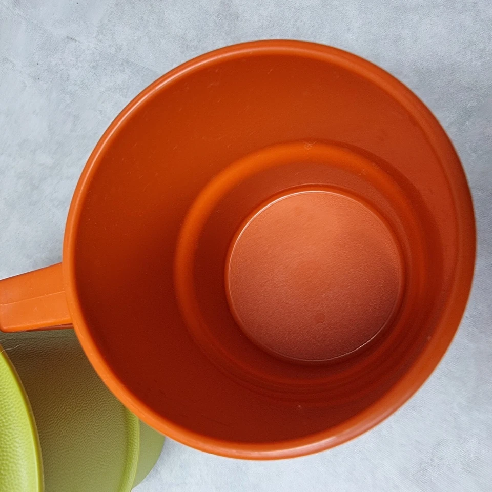 Mug Vintage Tupperware Années 70 – Orange ou Vert Olive – Modèle Empilable - Photo 3/4