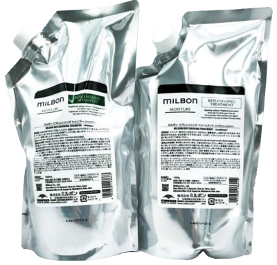 Milbon MOISTURE Replenishing 1000mL Shampoo+1000g Treatment Salon