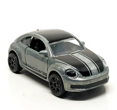 Volkswagen New Beetle ミニカー シルバー Majorette Volkswagen New Beetle GSR Zamak Silver 1/60 (3
