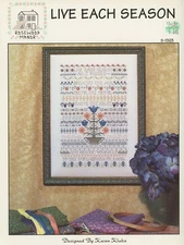 Rosewood Manor Live Each Season Band Sampler Counted Cross Stitch Pattern