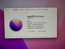 Apple Mac Pro Late 2013 3.5Ghz 6-Core D300 Monterey OS 32GB, 1TB