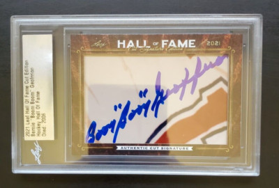 2021 Leaf Hall Of Fame Cut Edition Bernie Boom Boom Geoffrion Auto Canadiens