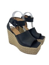 Paloma Barceló Esequibo Wedge Sandals in Black Size 39