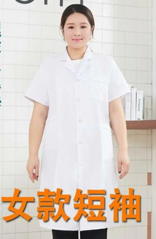 S-7XL Oversize Doctor Nurse Work Clothes Coat Medical Lab Uniform Jacket  - Image 3 of 4