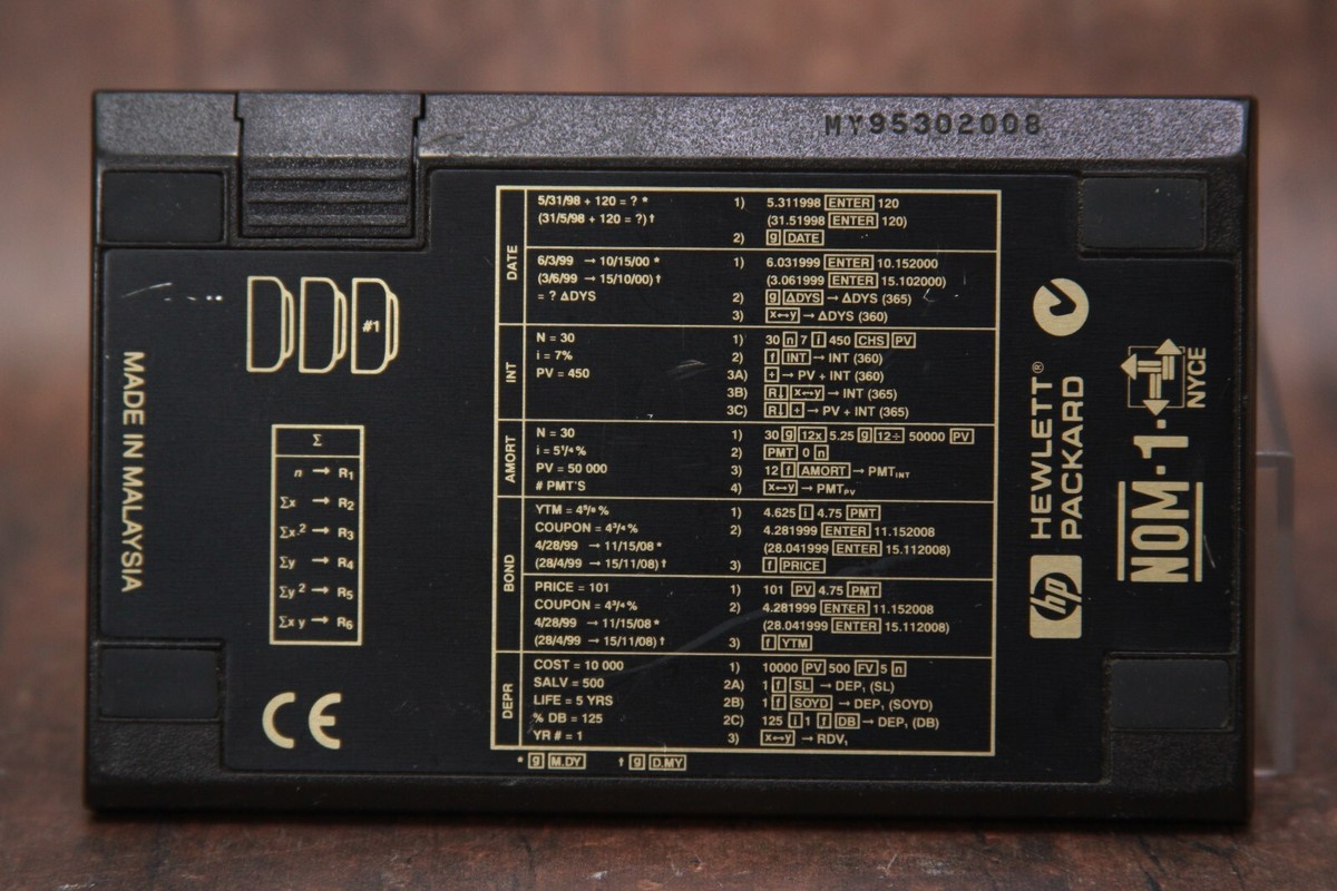 Calculatrice HP 12C Vintage – Made In Malaysia 1980's – Fonctionnelle