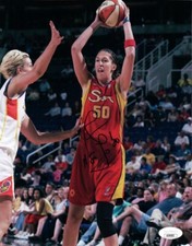 Rebecca Lobo Signed Autographed 8X10 Photo Connecticut Sun Action JSA AI69393