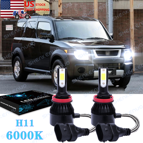 Kit de faros LED para Honda ELEMENT SC 2007-2008 H11 6000K bombillas blancas haz bajo - Imagen 1 de 12