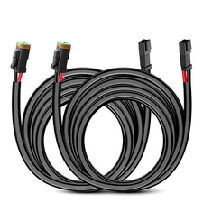 Nilight 2PCS 16AWG 10 Feet Wiring Harness Extension Kit for Offroad LED Light
