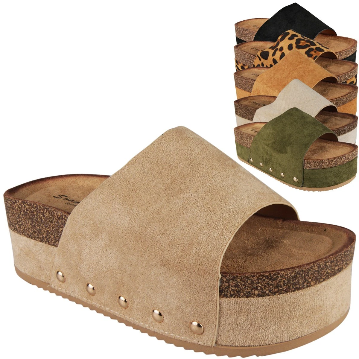Sliders Mules Platform Shoes Sandals Ladies Summer Open Toes Girls Womens Sizes