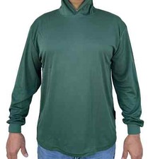 Hoodie Green High Visibility Shirt / Air Cooling Flow w/ UV Protection