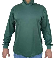 Hoodie Green High Visibility Shirt  / Air Cooling Flow w/ UV Protection