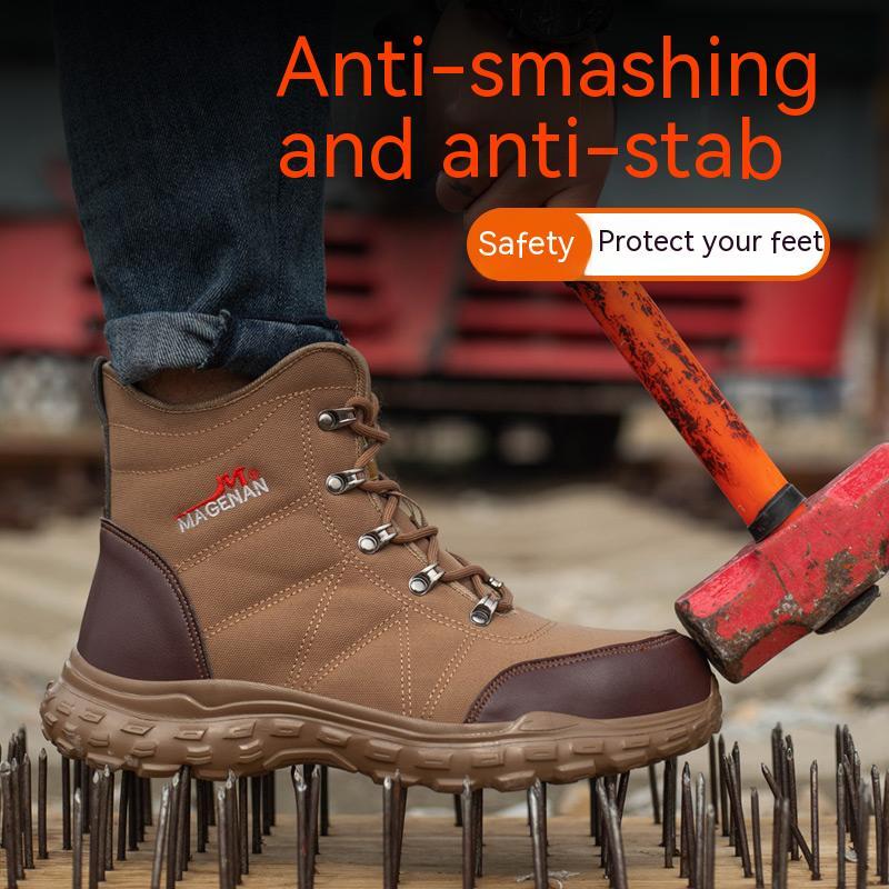 Mens Roofing Shoes Safety Shoes Work Boots Sneaker Steel Toe Boot Wear