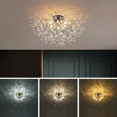 LED Ceiling Crystal Lights Firework Chandelier Modern Pendant Lamp Kitchen Light - Picture 3 of 12