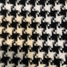 JG Hook Pencil Skirt Size 8 Houndstooth Black White Wool Blend Lined Back Slit