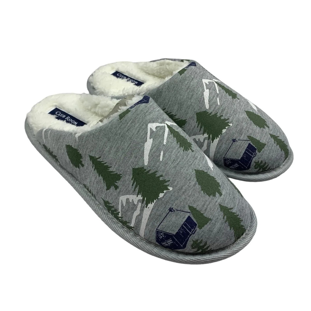 Club Room Mens Gray Slip On Slide Slippers Shoes 12-13, XL  display picture 1