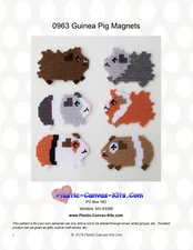 Guinea Pig Magnets- Plastic Canvas Pattern or Kit
