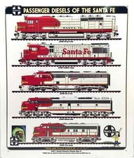 Santa Fe Railroad Diesels Metal Sign 1  12"x10"  Dan Edwards Collection