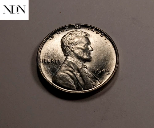 1943 Steel Lincoln Wheat Penny Cent - Gem BU++ - #W410