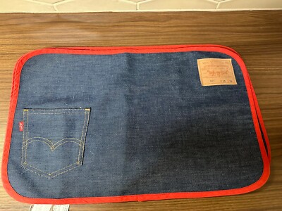 小物 70s LEVI'S PLACE MAT 4PC SET 501BIG E Vintage LEVIS Blue Jeans Big E 501 Placemats Red Bandanas