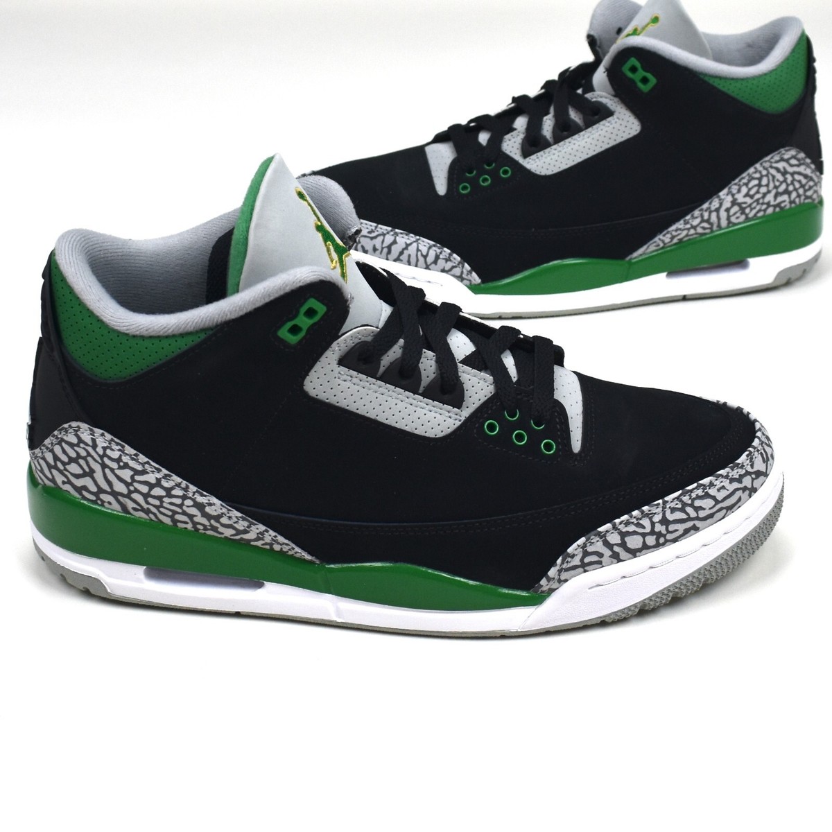 NWT Nike Air Jordan 3 Retro Black Pine Green Sneakers Men's 10 DS