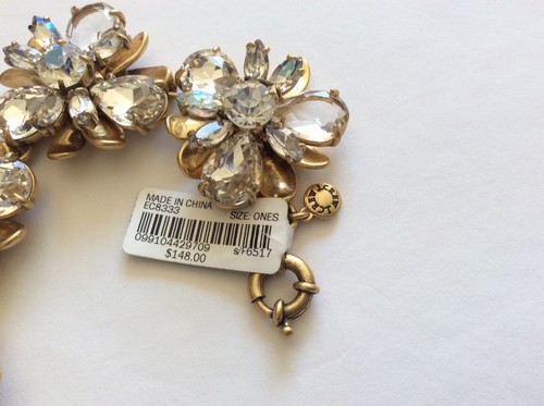 J.Crew Crystal Blossom Necklace NWT Authentic With Pouch - Picture 3 of 6