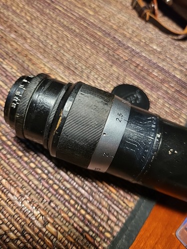 Leica 13.5cm F/4.5 Leitz Hektor Wetzlar MF 135mm Lens black Paint - Picture 5 of 8