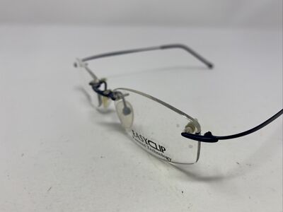 Easy Clip Eyeglasses Frame NAPOLEON 9032 50 48-19-145 Blue Rimless