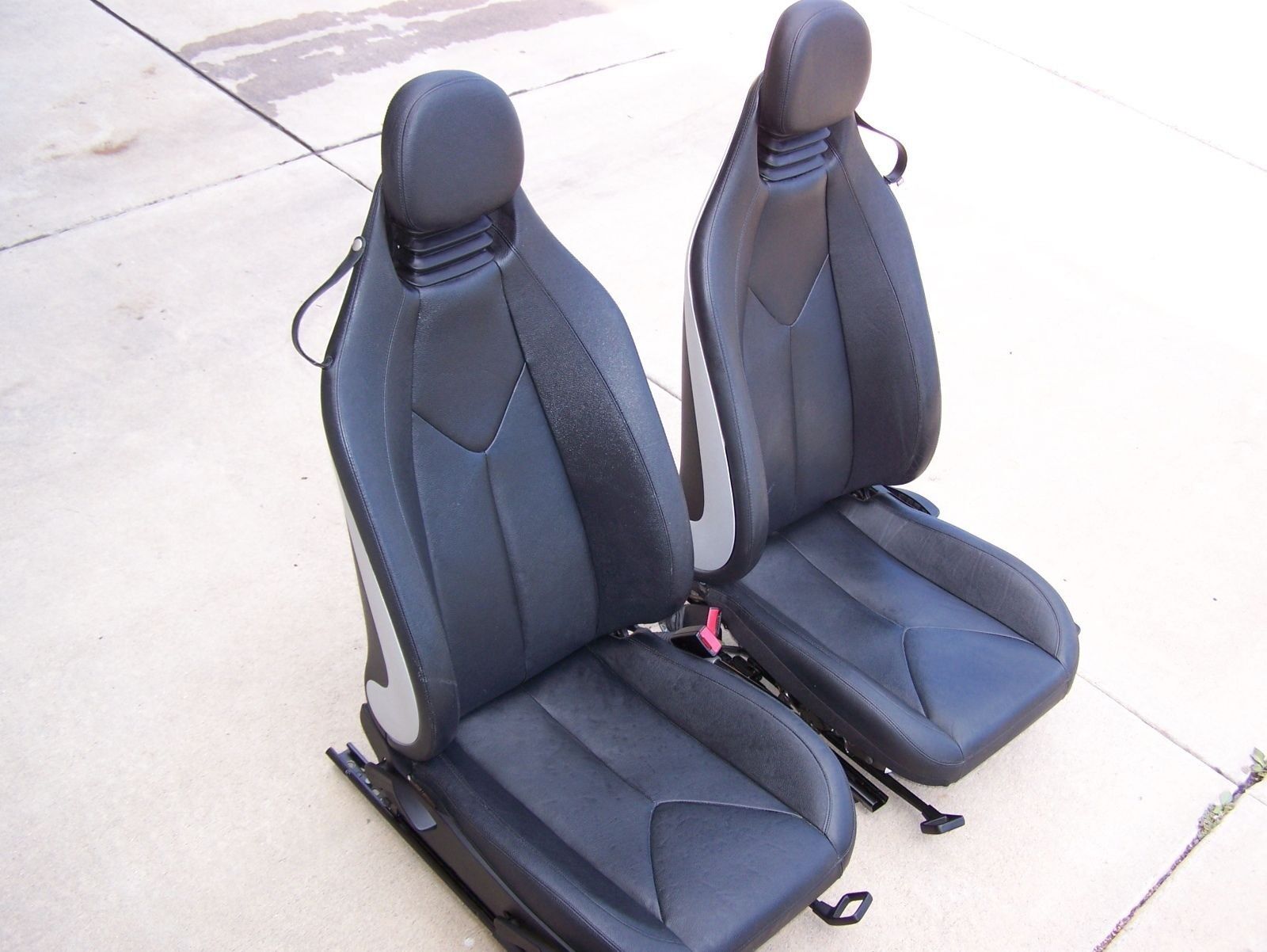 2005-2006 Mercedes Benz SLK R171 Black Nappa Leather Seats / Pair / SK211 -  Redline Auto Parts