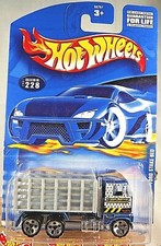 2001 Hot Wheels Mainline/Collector #228 FORD STAKE BED Blue-Gray w/Chrome 5DotSp