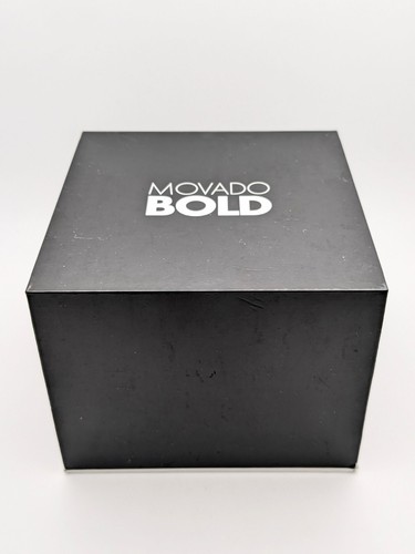 Men's Movado BOLD 42mm Swiss Quartz Watch. Black Ion Steel & Silicone Strap. Box - Picture 8 of 8